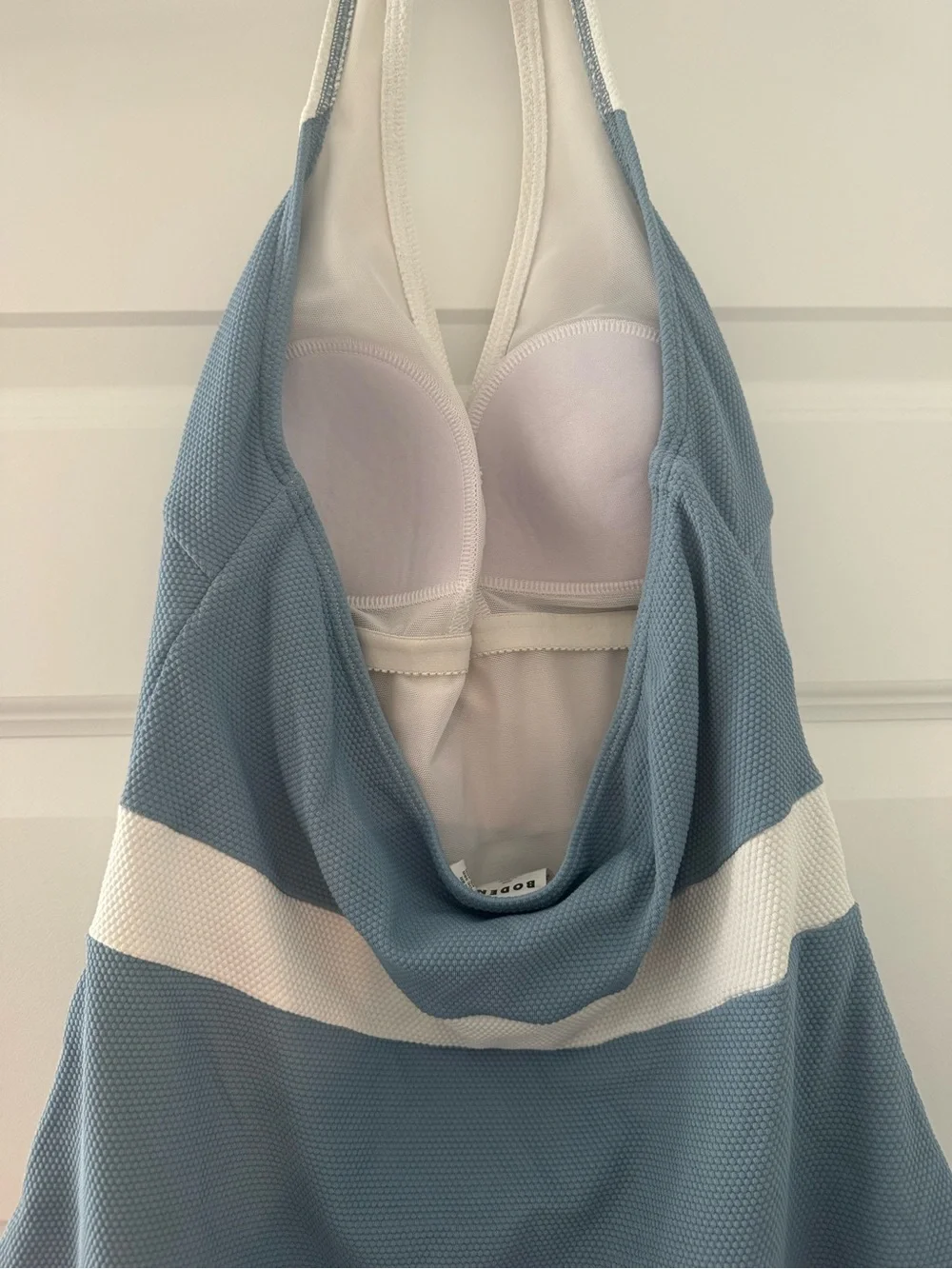 Boden Blue and White One-Piece Swimsuit